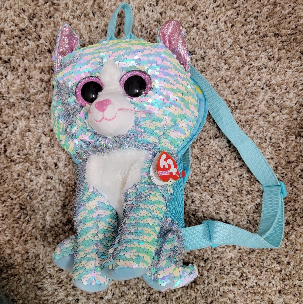 Kids TY Sequin Kitty Backpack